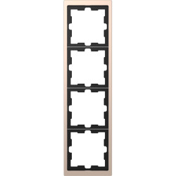 Чотирьохмісна рамка Schneider Electric D-Life MTN4040-6551 шампань
