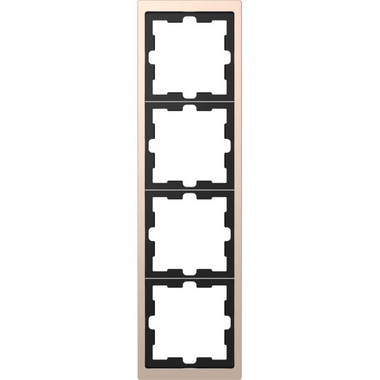Чотирьохмісна рамка Schneider Electric D-Life MTN4040-6551 шампань