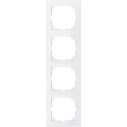 Чотирьохмісна рамка Schneider Electric M-PURE MTN4040-3619 полярно-біла