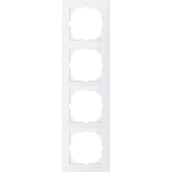 Чотирьохмісна рамка Schneider Electric M-PURE MTN4040-3619 полярно-біла