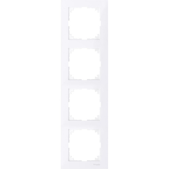Чотирьохмісна рамка Schneider Electric M-PURE MTN4040-3625 активно-білий