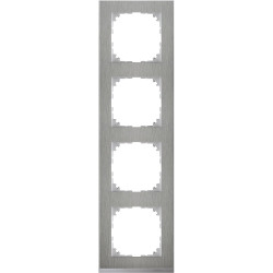 Чотирьохмісна рамка Schneider Electric M-PURE MTN4040-3646 сталь/алюміній