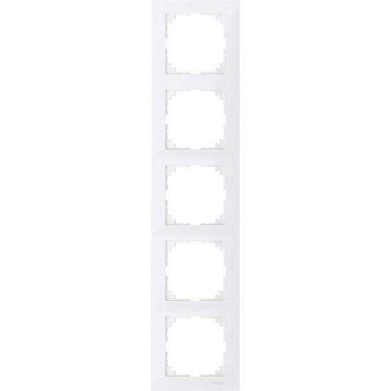 П'ятимісна рамка Schneider Electric M-PURE MTN4050-3619 полярно-білий