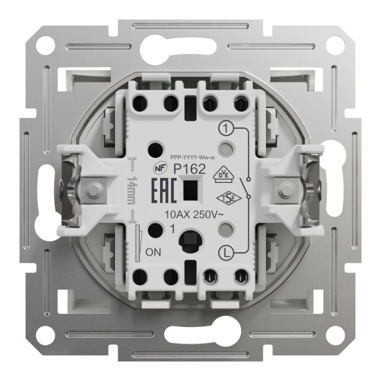 Вимикач одноклавішний Schneider Electric Asfora без рамки білий (EPH0170121)