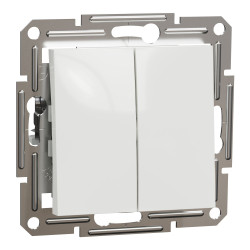 Вимикач двоклавішний Schneider Electric Asfora без рамки білий (EPH0370121)