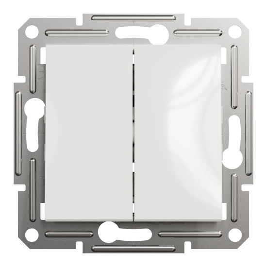 Вимикач двоклавішний Schneider Electric Asfora без рамки білий (EPH0370121)