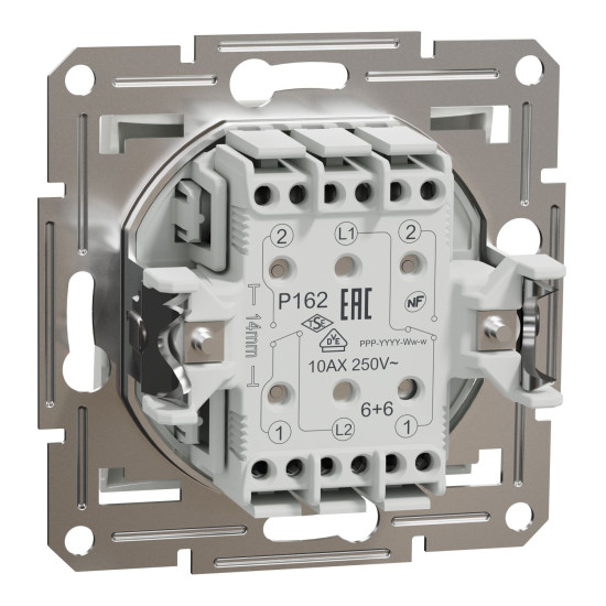 Перемикач двоклавішний Schneider Electric Asfora без рамки білий (EPH0670121)