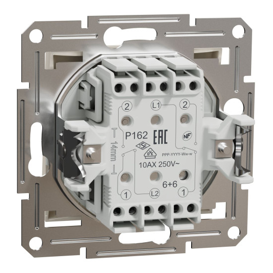 Перемикач двоклавішний Schneider Electric Asfora без рамки кремовий (EPH0670123)
