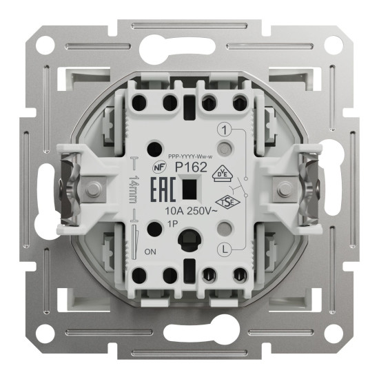 Вимикач кнопковий Schneider Electric Asfora без рамки білий (EPH0770121)