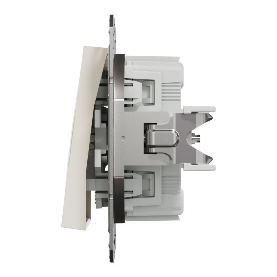 Вимикач кнопковий Schneider Electric Asfora без рамки кремовий (EPH0770123)