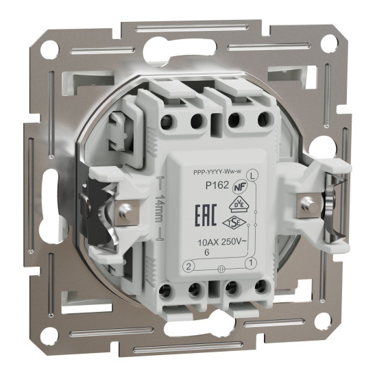 Вимикач прохідний з підсвіткою Schneider Electric Asfora без рамки білий (EPH1570121)