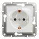 Розетка з заземленням Schneider Electric Asfora без рамки біла (EPH2970121)