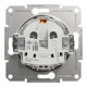 Розетка з заземленням та шторками Schneider Electric Asfora без рамки біла (EPH2970221)