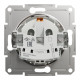 Розетка з заземленням та кришкою Schneider Electric Asfora без рамки біла (EPH3170121)