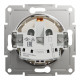 Розетка з заземленням та кришкою Schneider Electric Asfora без рамки кремова (EPH3170123)