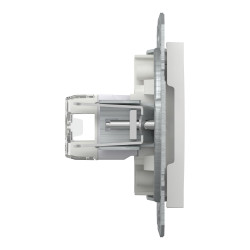 Комп'ютерна розетка RJ45 подвійна UTP cat.5e Schneider Electric Asfora без рамки біла (EPH4470121)