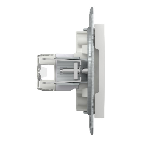 Комп'ютерна розетка RJ45 подвійна UTP cat.5e Schneider Electric Asfora без рамки біла (EPH4470121)