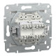 Комп'ютерна розетка RJ45 подвійна UTP cat.5e Schneider Electric Asfora без рамки біла (EPH4470121)