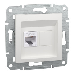 Комп'ютерна розетка RJ45 UTP cat.6 Schneider Electric Asfora без рамки біла (EPH4770121)