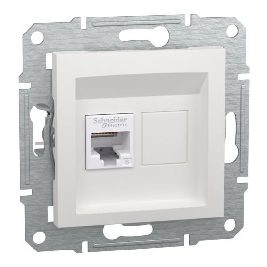 Комп'ютерна розетка RJ45 UTP cat.6 Schneider Electric Asfora без рамки біла (EPH4770121)