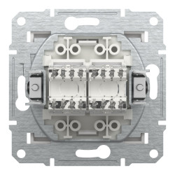 Комп'ютерна розетка RJ45 подвійна UTP cat.6 Schneider Electric Asfora без рамки біла (EPH4870121)