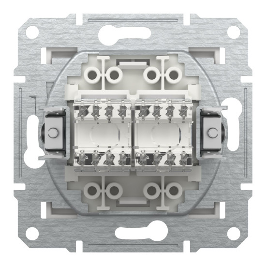 Комп'ютерна розетка RJ45 подвійна UTP cat.6 Schneider Electric Asfora без рамки біла (EPH4870121)