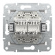 Комп'ютерна розетка RJ45 подвійна UTP cat.6 Schneider Electric Asfora без рамки біла (EPH4870121)
