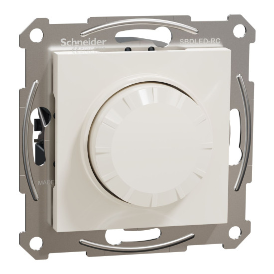 Поворотний димер для LED ламп RC 3-370Вт Schneider Electric Asfora без рамки кремовий (EPH6870123)