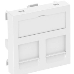 Накладка для супортів модуля OBO Bettermann 45х45 2хRJ45 R&M Cat.5 та Cat.6 біла (6119292)