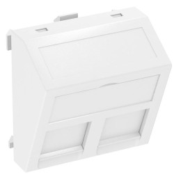 Кутова накладка для супортів модуля OBO Bettermann 45х45 2хRJ45 R&M Cat.5 та Cat.6 біла (6119298)