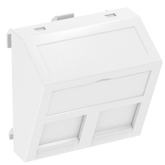 Кутова накладка для супортів модуля OBO Bettermann 45х45 2хRJ45 R&M Cat.5 та Cat.6 біла (6119298)