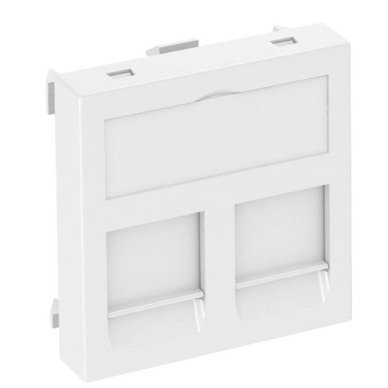 Накладка для супортів модуля OBO Bettermann 45х45 2хRJ45 (AMP SL Series Brand-Rex Nexans) біла (6119202)