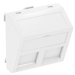 Кутова накладка для супортів модуля OBO Bettermann 45х45 2хRJ45 (AMP SL Series Brand-Rex Nexans) біла (6119238)