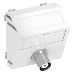 Кутова BNC розетка OBO Bettermann modul 45 біла (6105030)