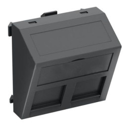 Кутова накладка для супортів модуля OBO Bettermann 45х45 2x45 R&M Cat.5 та Cat.6 чорно-сіра (6119300)