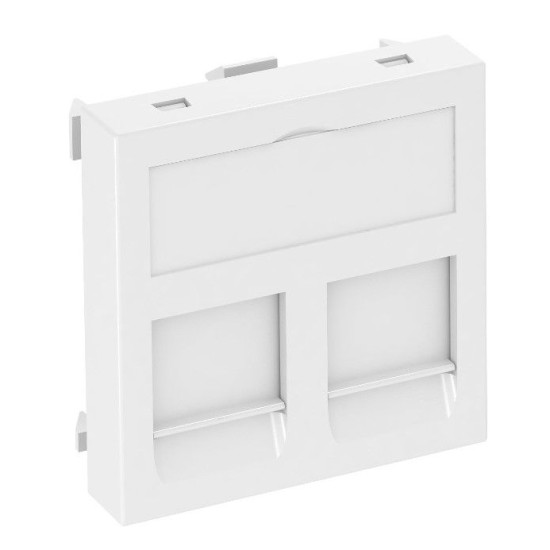 Накладка для супортів модуля OBO Bettermann 45х45 2x45 cat.6a біла (6119214)