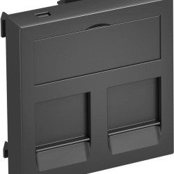 Накладка для супортів модуля OBO Bettermann 45х45 2x45 cat.6a чорно-сіра (6119216)