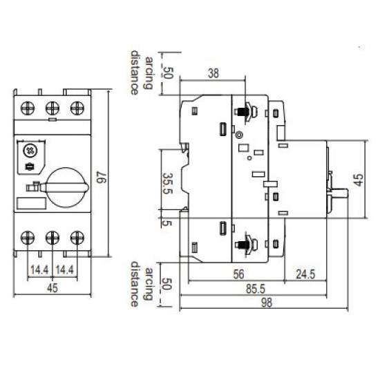 Автомат захисту двигуна NOARK Ex9S32A 9A-14A (108106)