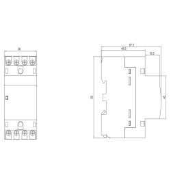Модульний контактор NOARK Ex9CH25 40 230В 25А 4NO (102412)