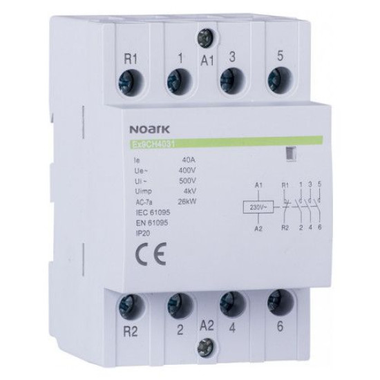 Модульний контактор NOARK Ex9CH40 04 230В 40А 4NC (113650)