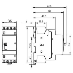 Модульний контактор NOARK Ex9CH20M 40 230В EU 20A AC 4NO (111633)