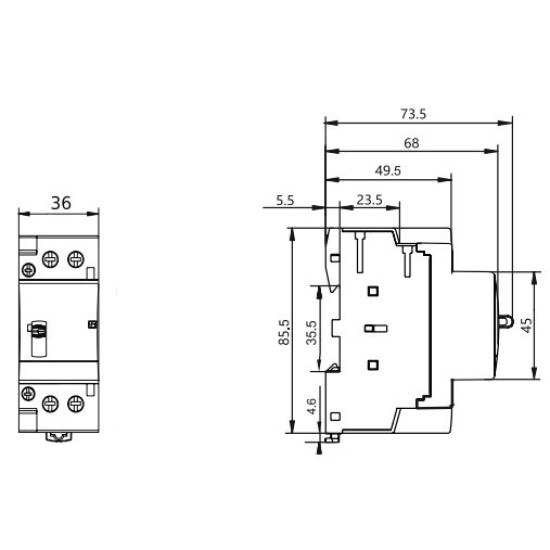 Модульний контактор NOARK Ex9CH63M 11 24В EU 63A AC 1NO+1NC (111681)