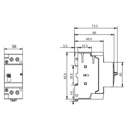 Модульний контактор NOARK Ex9CH63M 20 230В EU 63A AC 2NO (111693)