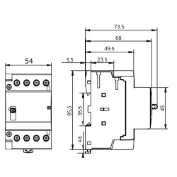 Модульний контактор NOARK Ex9CH63M 22 230В EU 63A AC 2NO+2NC (111697)
