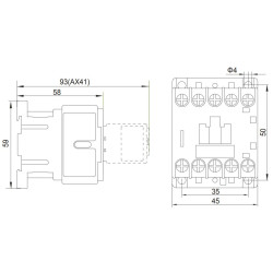 Мініконтактор NOARK Ex9CS06 10 3Р 6A 415В AC 1NO (100968)