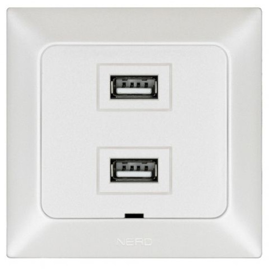 Розетка USB NE-AD ARAS 93-110-72 2 TYPE-A біла
