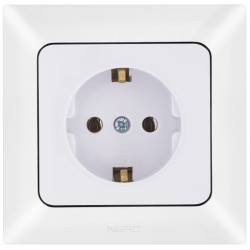 Розетка NE-AD ARAS 93-110-08 з з/к біла