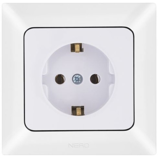 Розетка NE-AD ARAS 93-110-08 з з/к біла