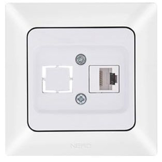 Комп'ютерна розетка NE-AD ARAS 93-110-21-D1 CAT5E біла