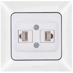 Комп'ютерна розетка NE-AD ARAS 93-110-21-D2 2 CAT5E біла